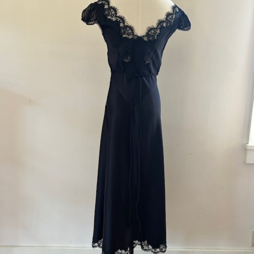 ***SOLD***Vintage Betsey Johnson Hollywood Ultra Silk Lace Midi Dress - Picture 9 of 13